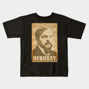 Claude Debussy musical notes Kids T-Shirt